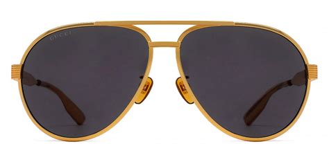 gucci gg1513s|Aviator frame sunglasses in gold.